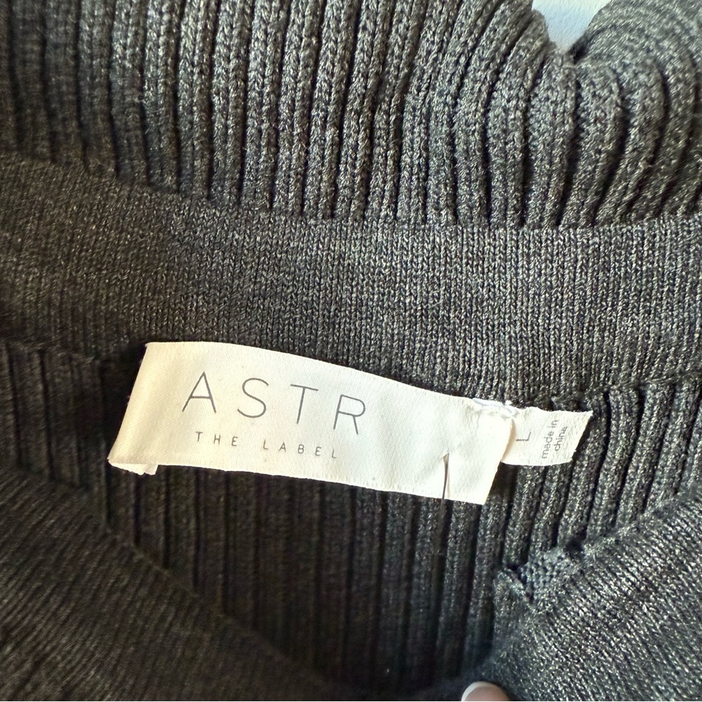 ASTR The Label Cut Out Off The Shoulder Sweater Dress Charcoal L - Picture 3 of 7